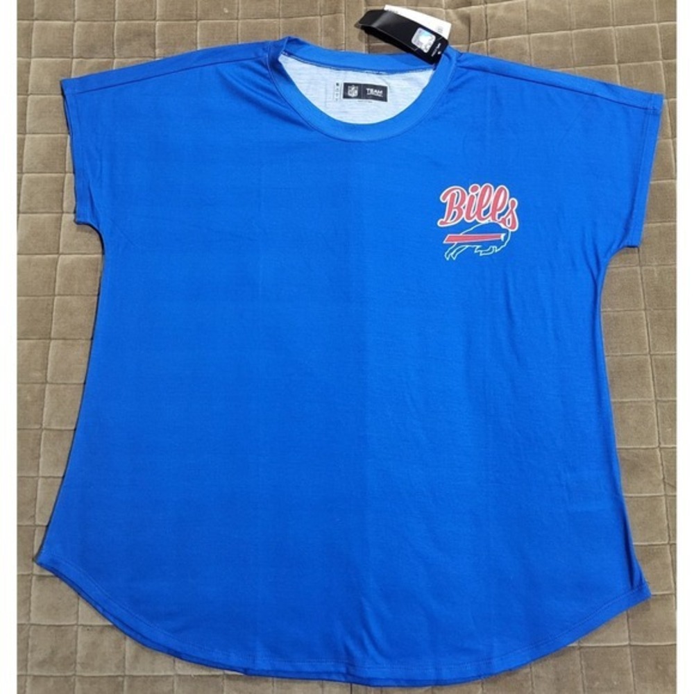 Buffalo Bills Women's Script Wordmark Tunic Top Size X-Large
